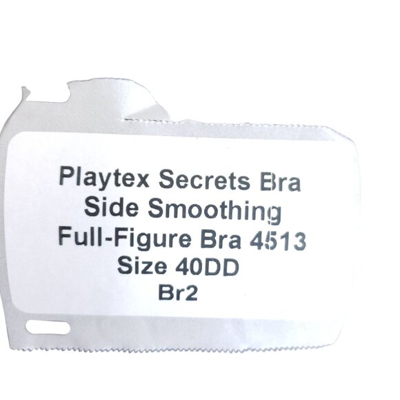 Playtex Secrets Side Smoothing Full-Figure Bra 40DD White Embroidered Polyester/ - Picture 5 of 5